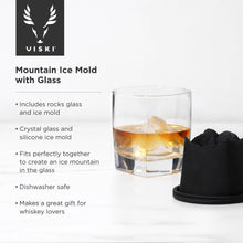 Load image into Gallery viewer, Viski- Glacier Rocks® Mountain Ice Mold & Crystal Whiskey Glass Set