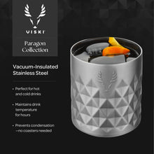 Load image into Gallery viewer, Viski-Paragon Ceramic Coated Rocks Tumbler w/ Lid - Satin Green