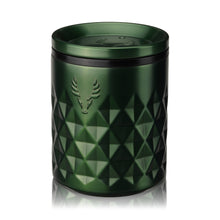 Load image into Gallery viewer, Viski-Paragon Ceramic Coated Rocks Tumbler w/ Lid - Satin Green