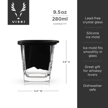 Load image into Gallery viewer, Viski- Glacier Rocks® Mountain Ice Mold & Crystal Whiskey Glass Set
