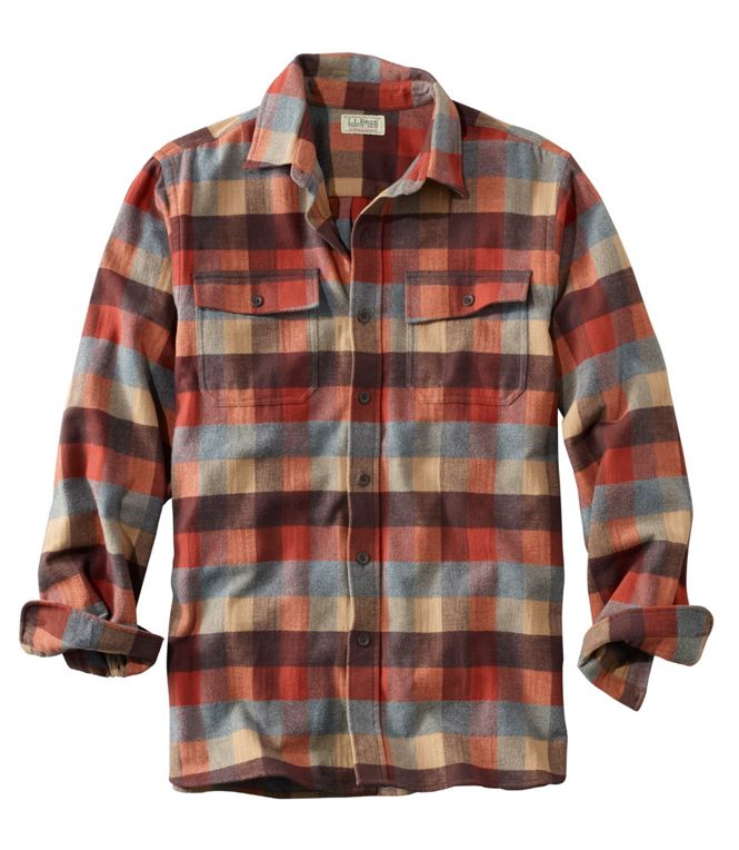 LL Bean- M L/S Chamois Plaid Shirt