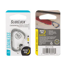 Load image into Gallery viewer, Nite Ize- SlideLock Carabiner Stainless Steel
