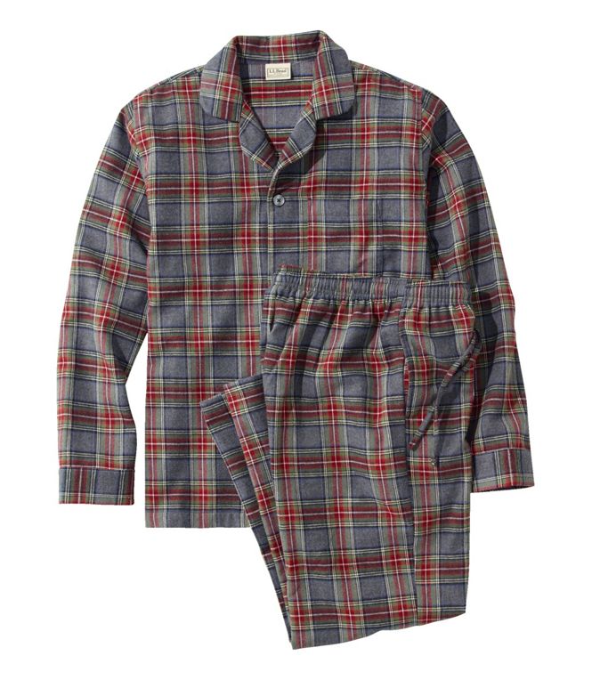 LL Bean- M Scotch Plaid Flannel PJ Set