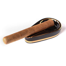 Load image into Gallery viewer, Single Black and Gold Inlay Ceramic Ashtray

