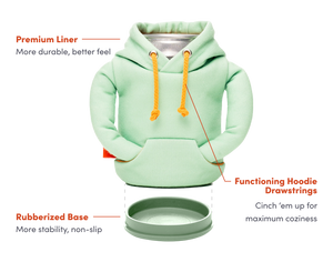 The Hoodie - Insulated Drink Sleeve - Taco Tan & Sailor Blue