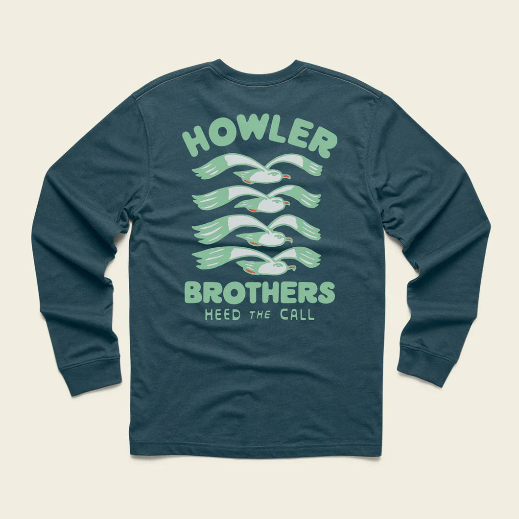 Howler Brothers- M L/S Flocka Seagulls Tee