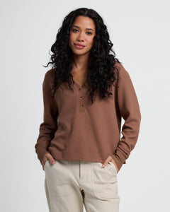 Free Fly- W L/S Waffle Henley