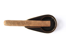 Load image into Gallery viewer, Single Black and Gold Inlay Ceramic Ashtray
