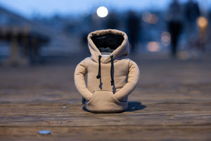 The Hoodie - Insulated Drink Sleeve - Taco Tan & Sailor Blue