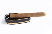 Load image into Gallery viewer, Single Black and Gold Inlay Ceramic Ashtray
