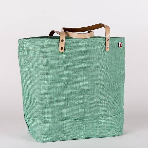 Green Jute Tote Bag