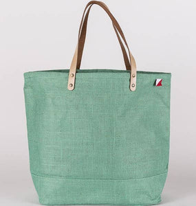 Green Jute Tote Bag