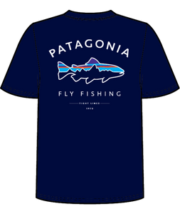 Patagonia T Shirt Mens Large Blue Organic Fishing