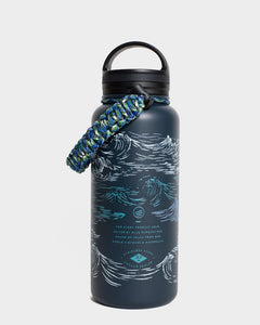Waves 32Oz Insulated Steel Water Bottle
