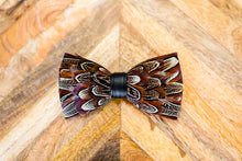 Load image into Gallery viewer, Feather Bow Tie - Cattail
